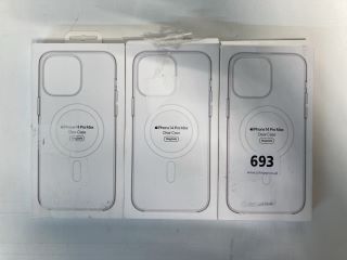 3 X APPLE IPHONE 14 PRO MAX CLEAR CASES