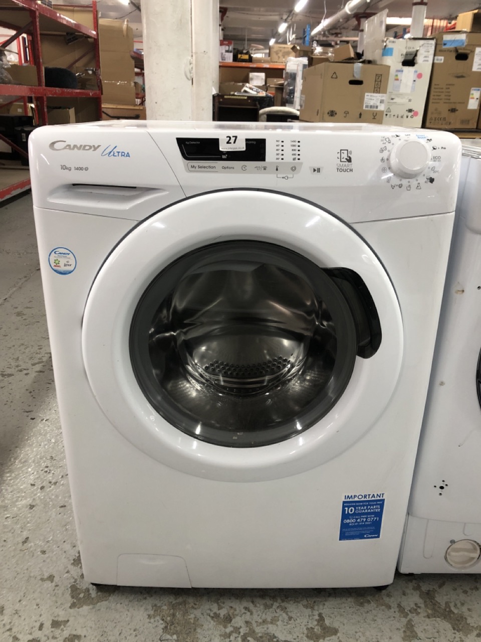 John Pye Auctions CANDY ULTRA 10KG SMART WASHING MACHINE MODEL