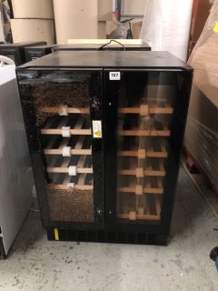 VICEROY DOUBLE DOOR WINE CHILLER CABINET MODEL WRWC60DDBKED (SMASHED GLASS)