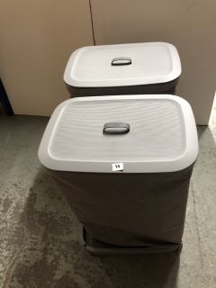 2 X LARGE COMPARTMENT WASH BASKETS