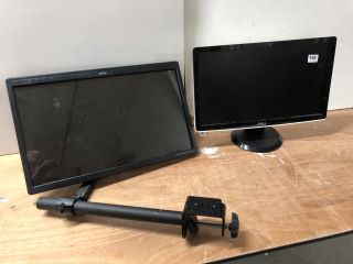 2 X ASSORTED MONITORS (UNTESTED)