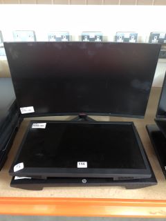 3 X ASSORTED MONITORS TO INC HP 24" (SMASHED/SALVAGE/SPARES)
