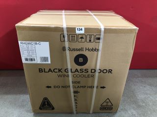 RUSSELL HOBBS BLACK GLASS DOOR WINE COOLER