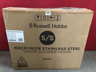 RUSSELL 60CM WIDE STAINLESS STEEL COOKER HOOD