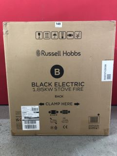RUSSELL HOBBS BLACK ELECTRIC 1,85KW STOVE FIRE