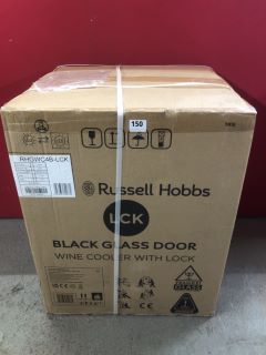 RUSSELL HOBBS BLACK GLASS DOOR WINE COOLER