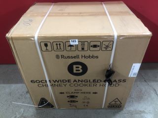 RUSELL HOBS 60CM WIDE ANGLED CHIMNEY COOKER HOOD