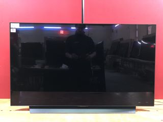 LG 48" SMART 4K HDR LED TV MODEL OLED48C24LA (WITH STAND,NO REMOTE,SCREEN FAULT,SCRATCH ON SCREEN,SCRATCH ON CASE,POWER FAULT,NO BOX)