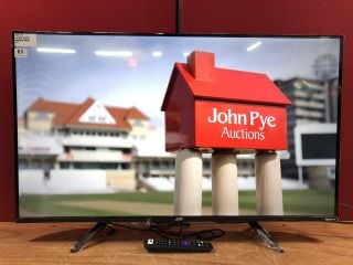 JVC 43" SMART 4K HDR LED TV MODEL LT-43CR330 (WITH STAND,WITH REMOTE,BROKEN ARIEL,SCRATCH ON SCREEN,WITH BOX)