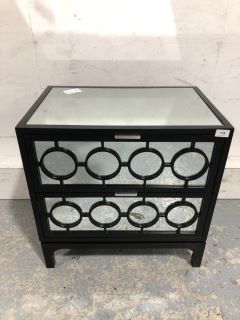 MARRIOTT BEDSIDE TABLE 60 WITH MIRRORED TOP (L/W: 60 D: 40 H: 60) - RRP £439