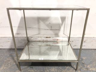 BENTLEY SIDE TABLE IN AGED SILVER (L/W: 60 D: 40 H: 62) - RRP £280