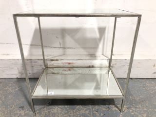 BENTLEY SIDE TABLE IN AGED SILVER (L/W: 60 D: 40 H: 62) - RRP £280