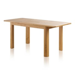 OAK FURNITURE LAND ROMSEY NATURAL SOLID OAK 6-8 SEATER EXTENDABLE DINING TABLE RRP £529.99