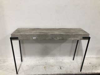 2 X ITEMS TO INCLUDE 1 X BARBICAN CONSOLE CONCRETE EFFECT TABLE AND 1 X ERDRE SIDE TABLE - RRP £145