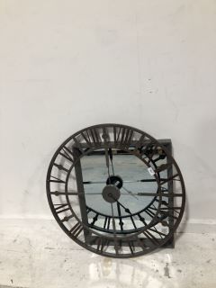 2 X ITEMS TO INCLUDE 1 X METAL CLOCK AND 1 X COMET MIRROR IN GREY - RRP £165