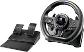 SUPER DRIVE RACING WHEEL SV 650 GAMING ACCESSORY IN BLACK. (WITH BOX) [JPTC65397]