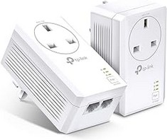 TP-LINK 2X ITEMS TO INCLUDE AV600 WIFI EXTENDER AND POWERLINE STARTER KIT WIFI ACCESSORY (ORIGINAL RRP - £110.00) IN WHITE. (WITH BOX). (SEALED UNIT). [JPTC65602]