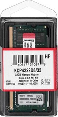 KINGSTON KCP432SD8/32 AND 32GB MEMORY MODULE RAM STICKS PC ACCESSORY (ORIGINAL RRP - £134.00) IN GREEN. (WITH BOX) [JPTC65571]