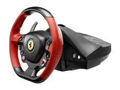 THRUSTMASTER FERRARI 458 RACING WHEEL GAMING ACCESSORIES IN RED AND BLACK. (WITH BOX) [JPTC65564]