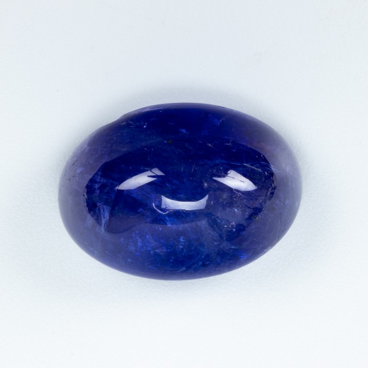 14.30ct Natural Tanzanite Cabochon AAA Oval-cut Single Gemstone, 16.6x11.9mm.  Auction Guide: £350-£450