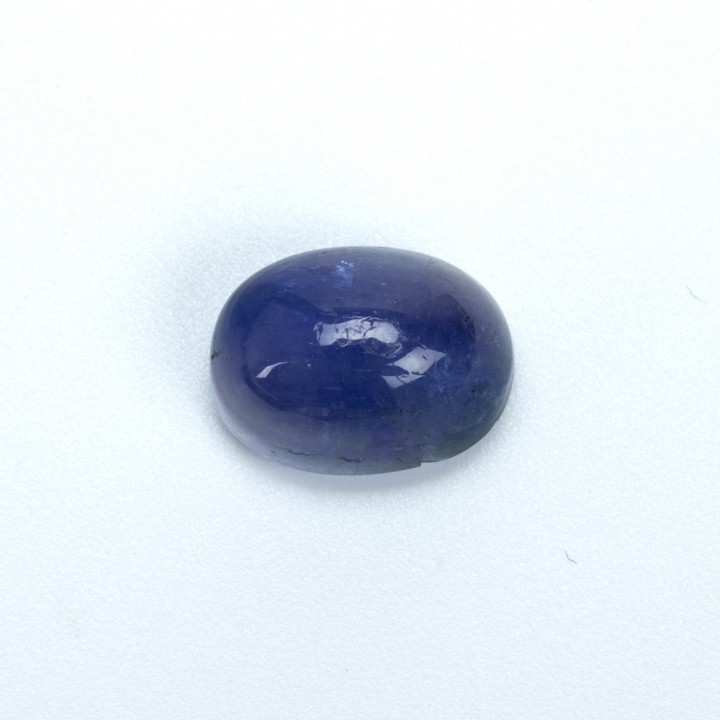 5.88ct Natural Tanzanite Cabochon Oval-cut Single Gemstone, 11x8.4mm