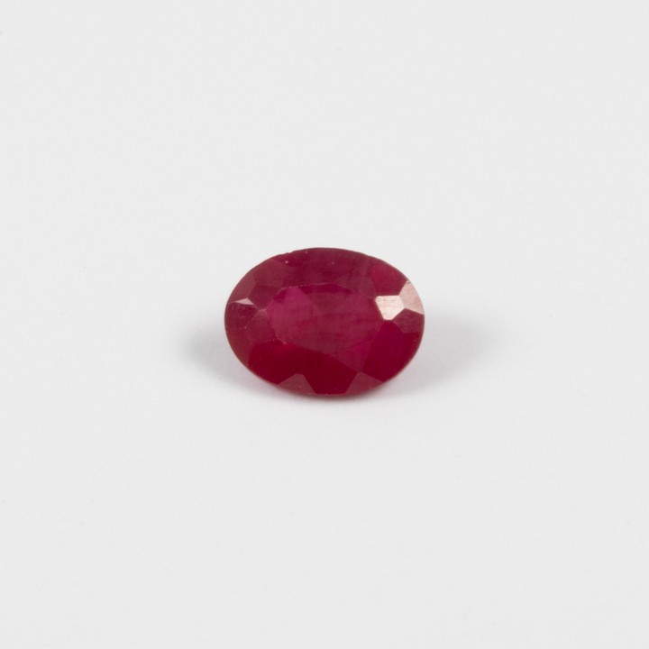 1.40ct Ruby Faceted Oval-cut Single Gemstone, 8x6.1mm
