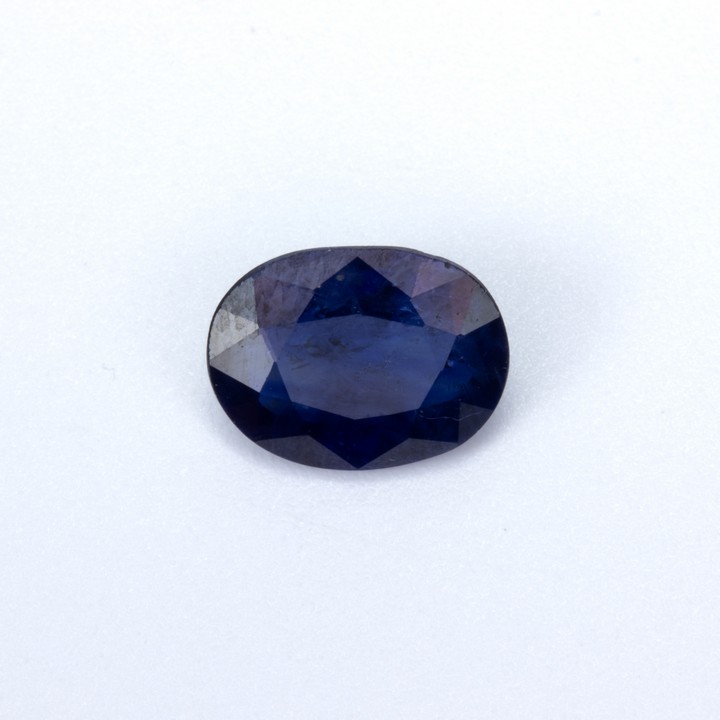 1.35ct Natural Blue Sapphire Faceted Oval-cut Single Gemstone, 8x6mm