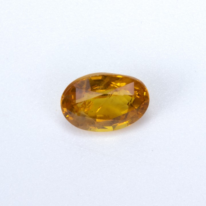1.03ct Natural Ceylon Yellow Sapphire Faceted Oval-cut Single Gemstone, 7x5mm
