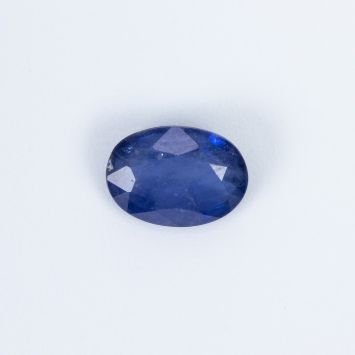 1.29ct Natural Blue Sapphire Faceted Oval-cut Single Gemstone, 8x6mm