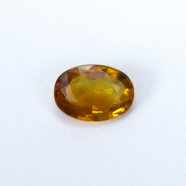 0.99ct Natural Natural Ceylon Yellow Sapphire Faceted Oval-cut Single Gemstone, 7x5mm