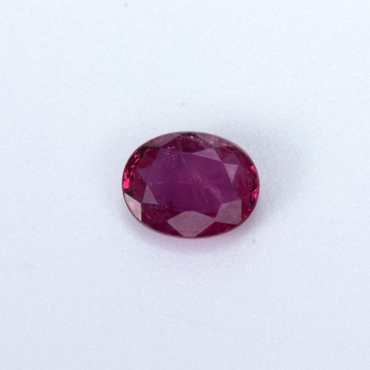 0.55ct Natural Ruby Faceted Oval-cut Single Gemstone, 5.8x4.6mm