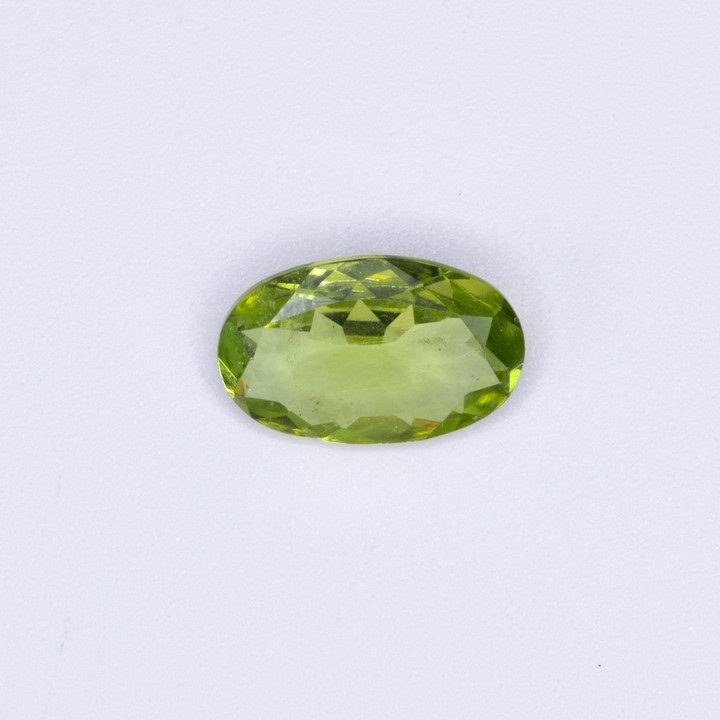 2.00ct Natural Peridot Faceted Oval-cut Single Gemstone, 10.9x6.9mm