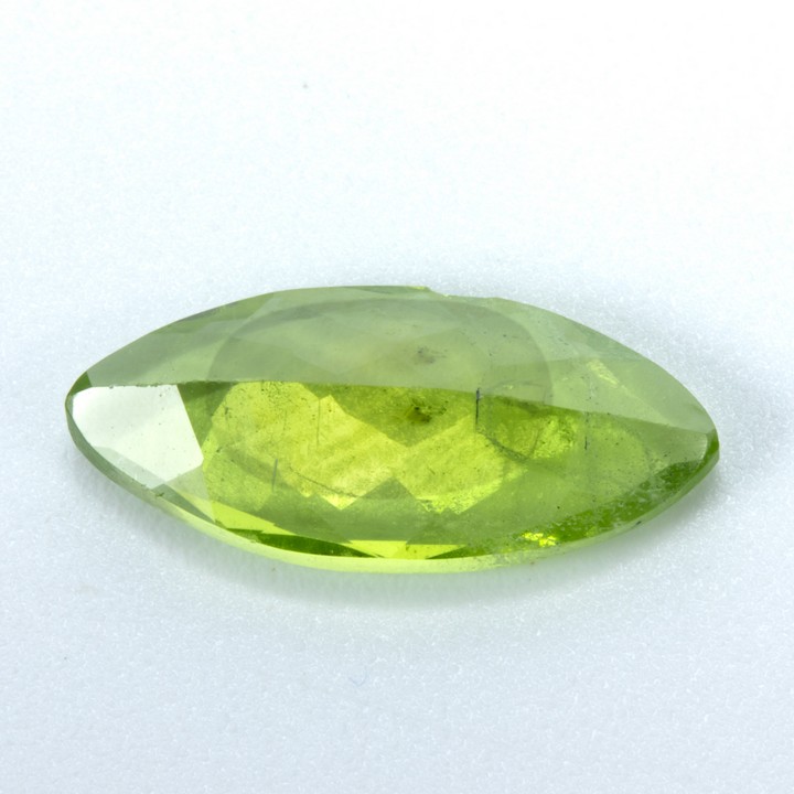 2.35ct Natural Peridot Faceted Marquise-cut Single Gemstone, 6.5x14mm