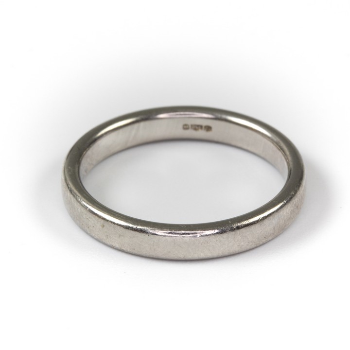 Platinum Plain Band Ring, Size N½, 6.1g (VAT Only Payable on Buyers Premium)