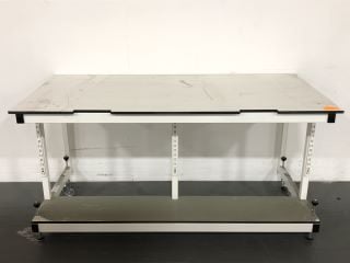 LARGE TABLE ON WHEELS WHITE RRP £400