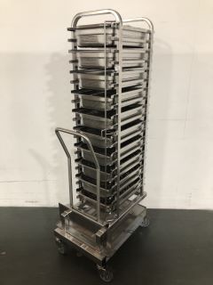 ELECTROLUX OVEN TROLLEY WITH 10 TRAYS SILVER RRP £250