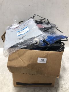 BOX OF ASSORTED ITEMS TO INCLUDE CONNECTIVITY CABLES AND POWER CABLES RRP £145