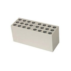 10X GRANT METAL TEST TUBE HOLDER BLOCKS - STAMPED AS QB- E2. FOR 24 X 2.0ML MICROTUBE, 35MM HOLE DEPTH, DIA. 11MM FOR USE WITH GRANT QBD OR QBH DRY HEATERS - RRP £400 - SEE OTHER LOTS IN THIS SALE TO