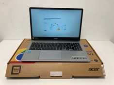 ACER CHROMEBOOK 315 50 GB LAPTOP (ORIGINAL RRP - €399.00) IN SILVER: MODEL NO CB315-4H N21Q9 (WITH BOX AND CHARGER). INTEL CELERON N4500, 8 GB RAM, 15.35" SCREEN [JPTZ5277].