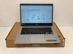 ACER CHROMEBOOK 314 N21Q6 50 GB LAPTOP IN SILVER: MODEL NO CB314-2H (WITH BOX AND CHARGER). ARM CORTEX -A53, 8 GB RAM, 13.73" SCREEN, ARM [JPTZ5173].