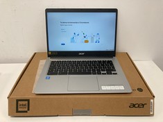 ACER CHROMEBOOK 314 64GB LAPTOP (ORIGINAL RRP - €225,25) IN SILVER: MODEL NO CB314-1HT-P2DF (WITH BOX AND CHARGER, AZERTY KEYBOARD. DOES NOT CONTAIN Ñ (FOREIGN KEYBOARD)). INTEL PENTIUM SILVER N5030,