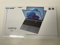AOCWEI A3 256GB LAPTOP IN SILVERY: MODEL NO GER (BOX, CHARGER). QUAD CORE, 6GB RAM, 15.6" SCREEN. (SEALED UNIT). [JPTZ5002]