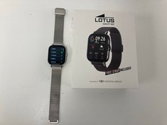 LOTUS SMARTIME 50024 SMARTWATCH (ORIGINAL RRP - €129.00 ) IN SILVER: MODEL NO 50044 (BLACK REPLACEMENT STRAP AND CHARGER) [JPTZ5279]