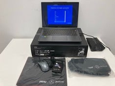 MSI STEALTH 16 MERCEDES AMG A13VF-249XES 1 TB SSD LAPTOP IN BLACK: MODEL NO SG91390H32GXXDXX (WITH CHARGER, CASE AND CUSTOM ACCESSORIES LIKE MOUSE AND MOUSEPAD). I9-13900H, 16 GB RAM, 16.0" SCREEN, N