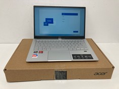 ACER SWIFT 314-43-R4QF 512GB SSD LAPTOP (ORIGINAL RRP - €549.00) IN SILVER: MODEL NO N20C12 (WITH BOX AND CHARGER, QWERTY KEYBOARD. CONTAINS THE Ñ). AMD RYZEN 5 5500U, 8GB RAM, 14" SCREEN, AMD RADEON