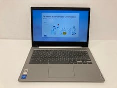 LENOVO IDEAPAD 3 CB 14IGL05 64GB LAPTOP (ORIGINAL RRP - €269,00) IN SILVER: MODEL NO PF9XB1128167 (WITH CHARGER. NO BOX, QWERTY KEYBOARD. CONTAINS THE Ñ). INTEL CELERON N4020, 3GB RAM, 14.0" SCREEN,