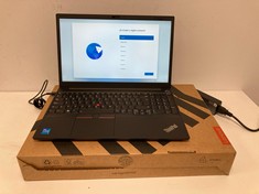 THINKPAD PF-3WFARH 250 GB LAPTOP IN BLACK: MODEL NO 21E6-005FSO (WITH BOX AND CHARGER, ONLY WORKS PLUGGED IN). I5-1235U, 8 GB RAM, [JPTZ5194].