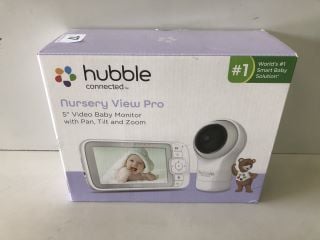 HUBBLE CONNECTED NURSERY VIEW PRO 5" VIDEO BABY MONITOR