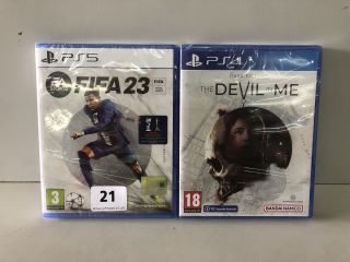 FIFA 23 GAME FOR PS5 & THE DEVIL IN ME GAME FOR PS4 (18+ ID REQUIRED)