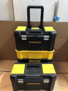 2 X STANLEY ITEMS INC ROLLING WORKSHOP WITH METAL LATCHES